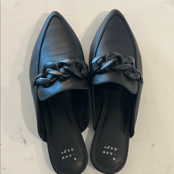 a new day Black Chain-Link Mules - Picture 2 of 4
